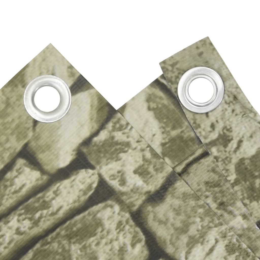 Pantalla De Privacidad De Balcón Pvc Look Piedra 700x75 Cm / Vetonek_3