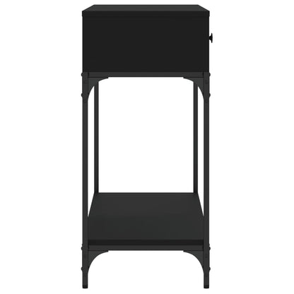 Mesa Consola Madera De Ingeniería Negra 100x34,5x75 Cm_3