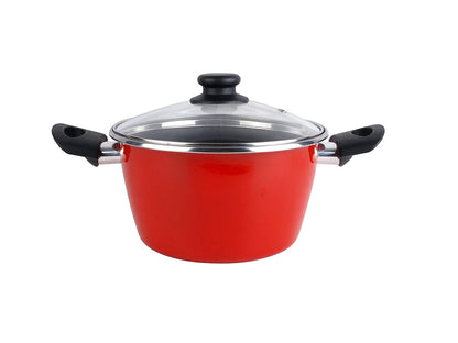 Batería De Cocina 5 Piezas, Inducción, Antiadherente, Libre Pfoa, Acero Vitrificado, Libre Pfoa Magefesa Grana, Rojo_3