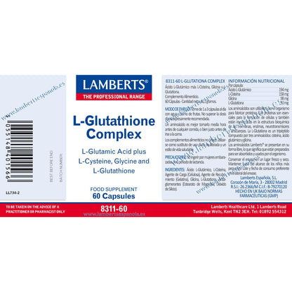Complexo de L-Glutationa Lamberts, 60 cápsulas