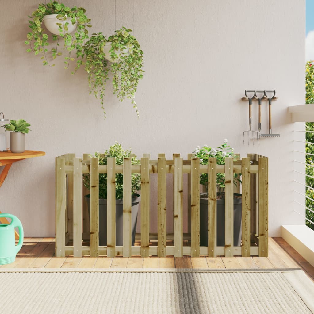 Arriate Elevado Jardín Valla Madera Impregnada Pino 150x50x70cm_1