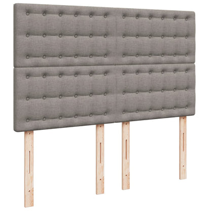 Cama Box Spring Con Colchón Tela Gris Taupe 160x200 Cm / Vetonek_5