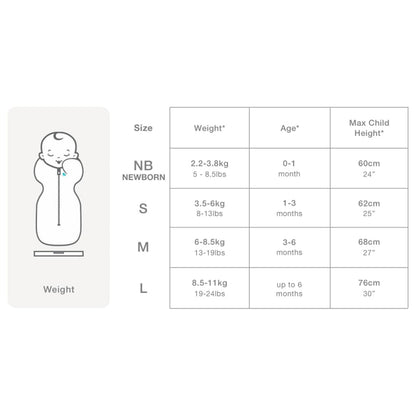 Love To Dream Saco De Bebé Swaddle Up Lite Stage 1 Elefante Blanco S_2