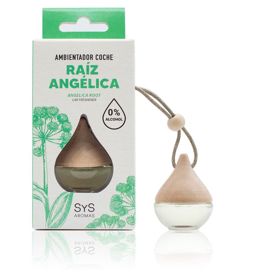 Ambientador Coche Raíz Angélica Gota SYS Aromas 6 ml | Aroma Herbal y Balsámico | Fresco y Equilibrado_0