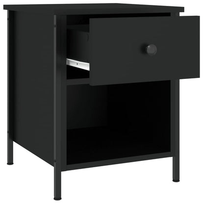 Mesitas De Noche 2 Uds Madera De Ingeniería Negro 40x42x50 Cm_4
