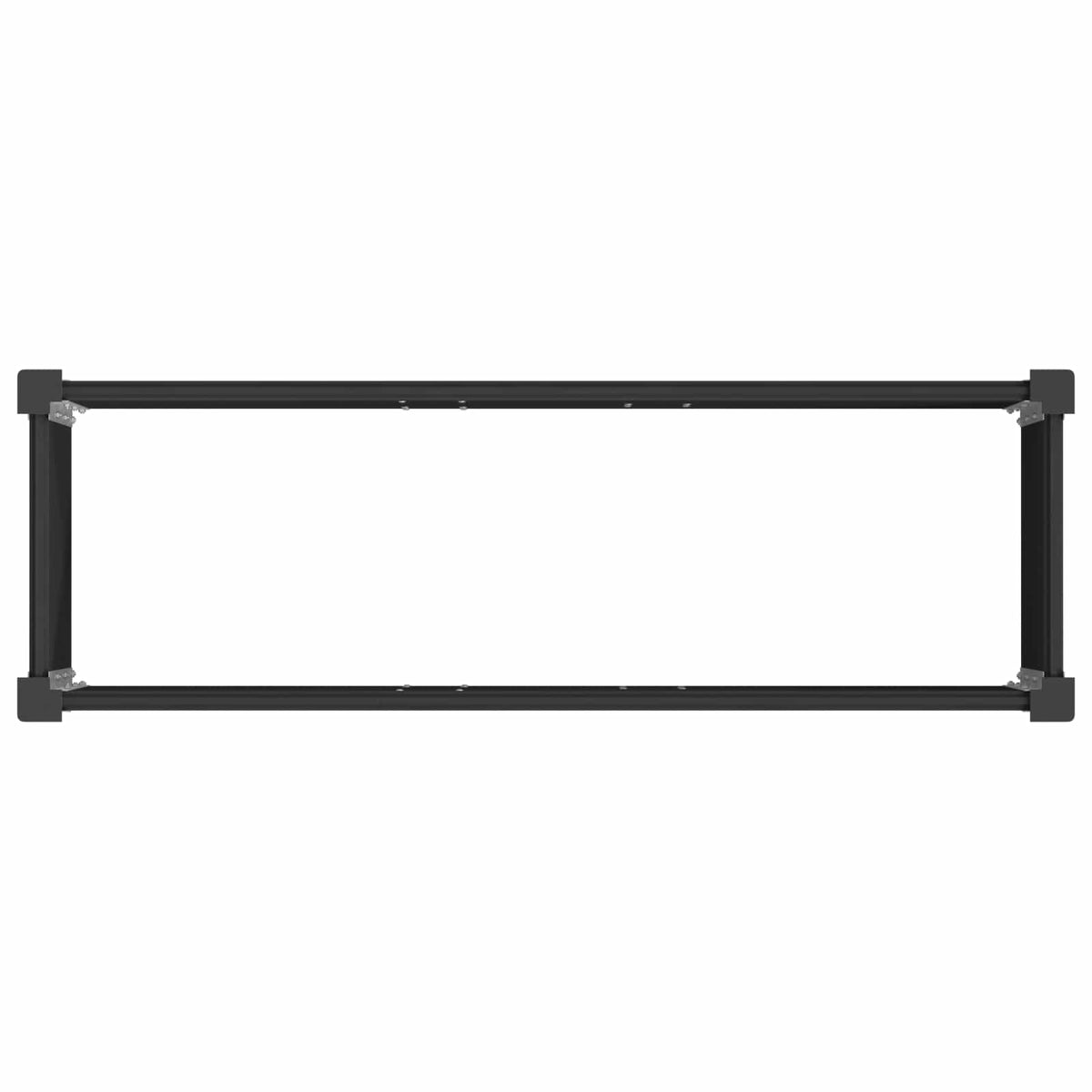 Arriate Elevado Negro 150 X 50 X 54 Cm Wpc Y Aluminio_4