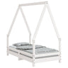 Vidaxl Estrado de cama para crianças em madeira de pinho branco 70x140 Cm