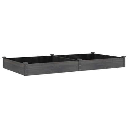 Jardinera Arriate Con Forro Madera Abeto Gris 240x120x25 Cm_0