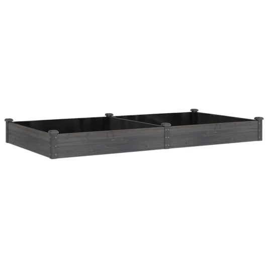 Jardinera Arriate Con Forro Madera Abeto Gris 240x120x25 Cm_0