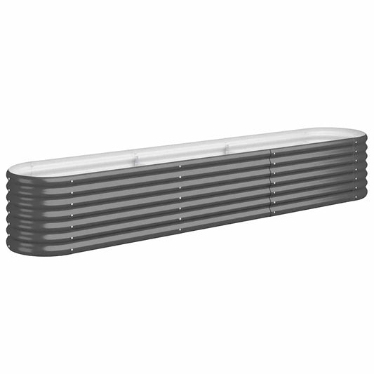 Jardinera Acero Galvanizado Antracita 224x40x36 Cm_0