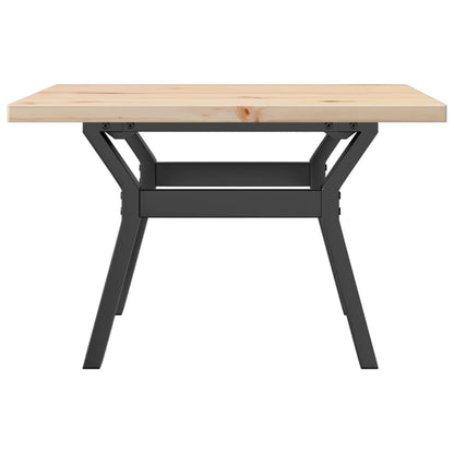 Mesa De Centro Marco Y Madera Maciza Pino Y Acero 60x60x40,5 Cm_3