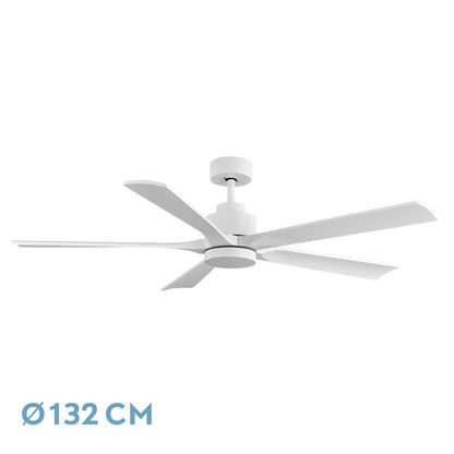 Ventilador Dc Cairo 24w 2400lm Blanco 5aspas 132d 3000k,4500k,6000k, Remoto+temporizado+memoria_0