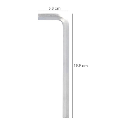 Llave Allen Larga Acero Cromo Vanadio Profesional 12,0 Mm. Llave Hexagonal, Llave Allen Taller Mecanica, Llave Allen Bricolaje