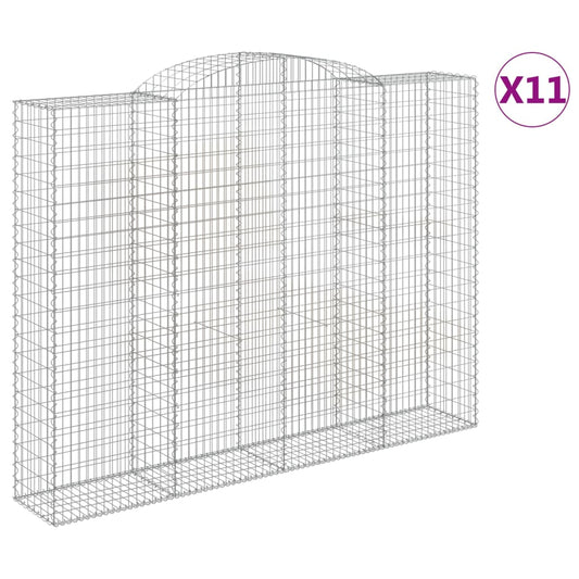 Cestas De Gaviones 11 Uds Forma De Arco Hierro 300x50x220/240cm_0
