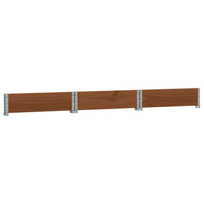 Arriate Elevado Hexagonal Madera Maciza Pino Marrón 160x160 Cm_3