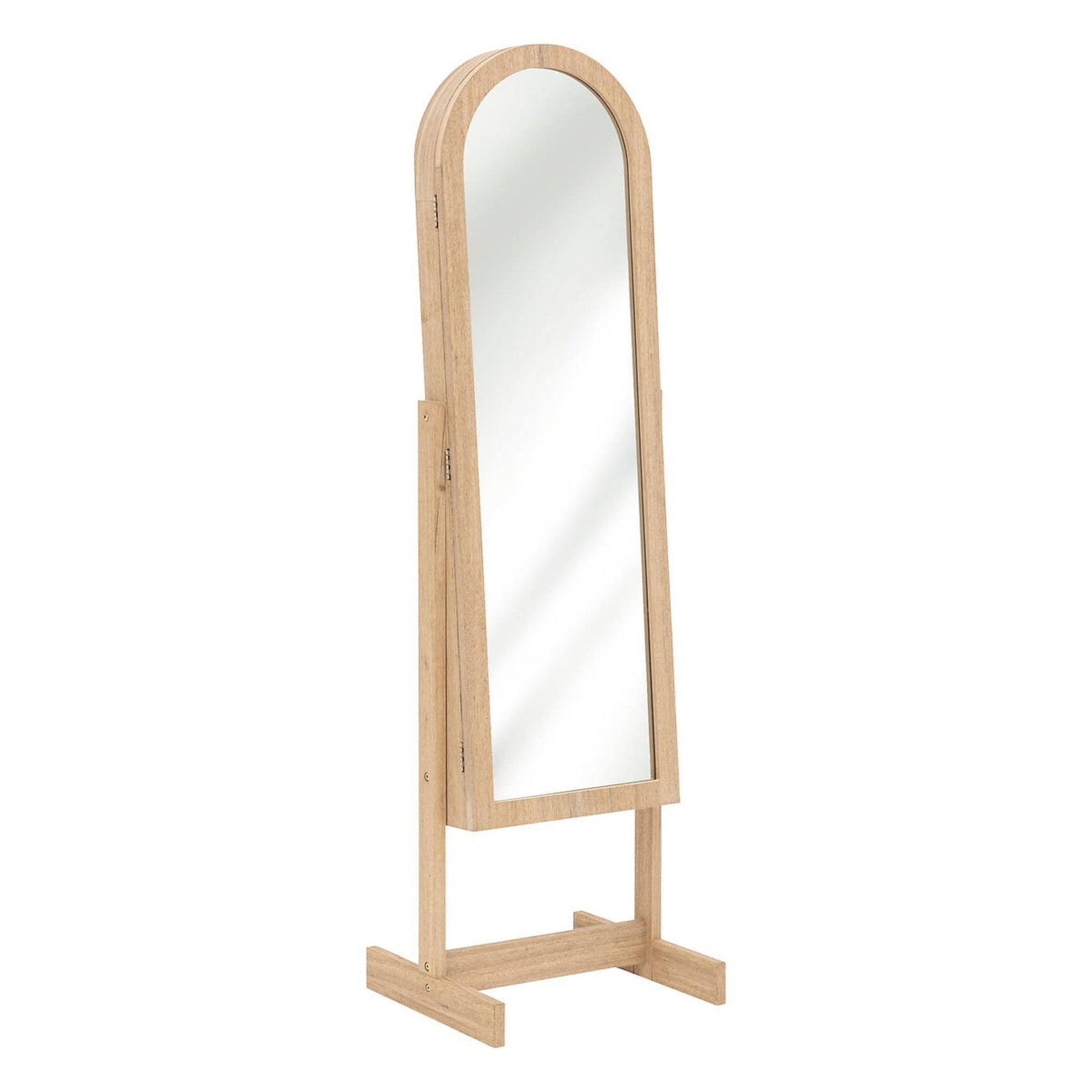 Well Home Armario Joyero Con Espejo 'soleya' En Madera Natural H.145cm_0