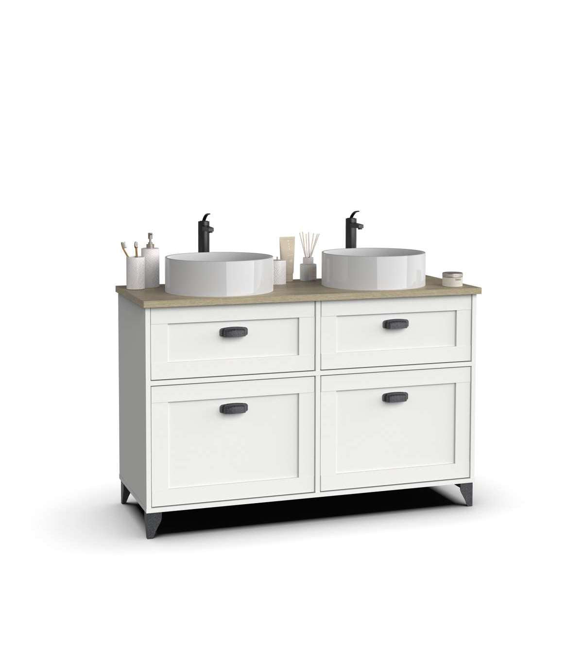 Mueble De Baño Sin Lavabos Toscana En Acabado Color Blanco, 80cm(alto) 120cm(ancho) 47cm(largo)_0