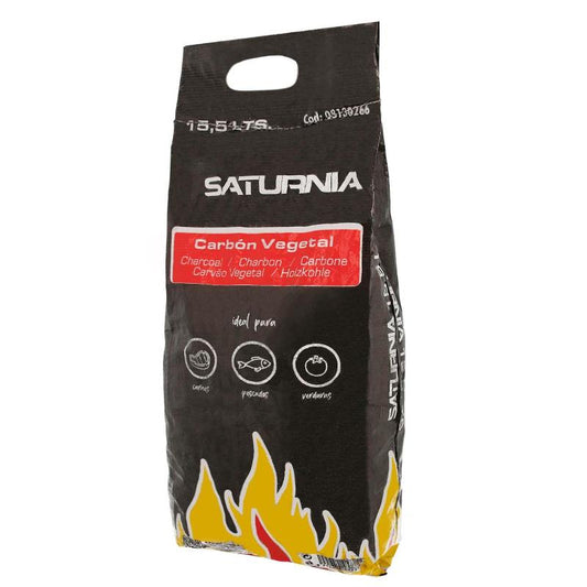 Bolsa Carbon Vegetal Para Barbacoas 15,5 Litros Carbon Duradero Y Trozos De Gran Tamaño,_0