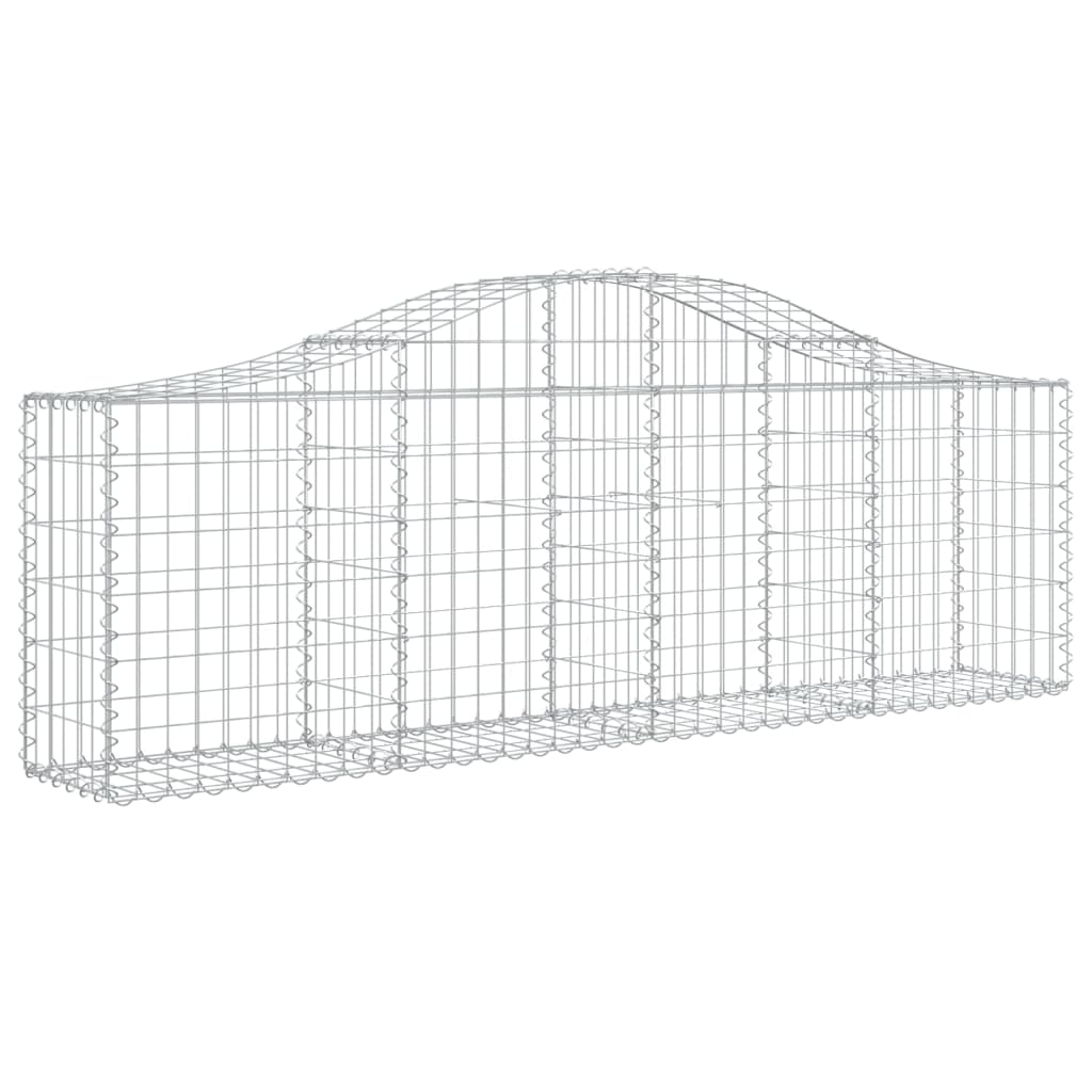 Cestas De Gaviones 12 Uds Forma De Arco Hierro 200x30x60/80 Cm_2