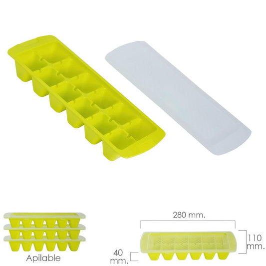 Cubitera Hielo Con Tapa 12 Cubitos_0