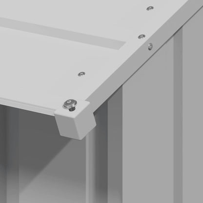 Caseta Para Perros Con Techo Acero Galvanizado 131x101x102 Cm_5