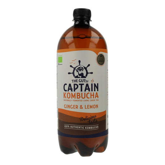 Bebida de Kombucha Biológica de Gengibre e Limão Captain Kombucha 400 ml