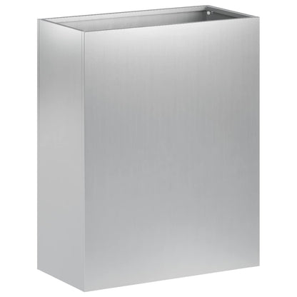 Macetero De Jardín Plateado 40 X 20 X 50 Cm Acero Galvanizado_0