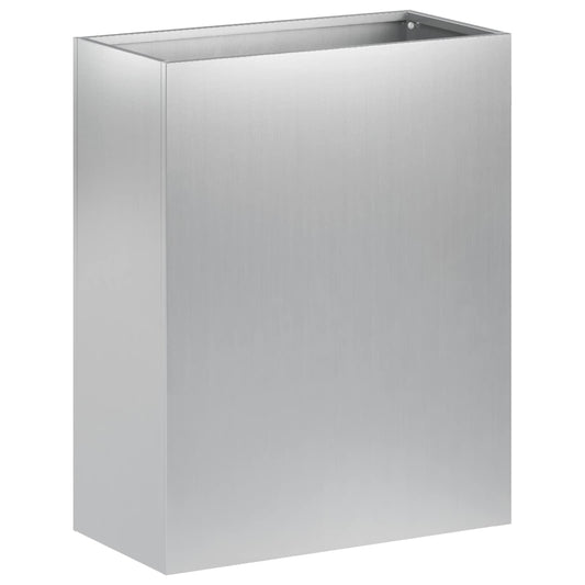 Macetero De Jardín Plateado 40 X 20 X 50 Cm Acero Galvanizado_0