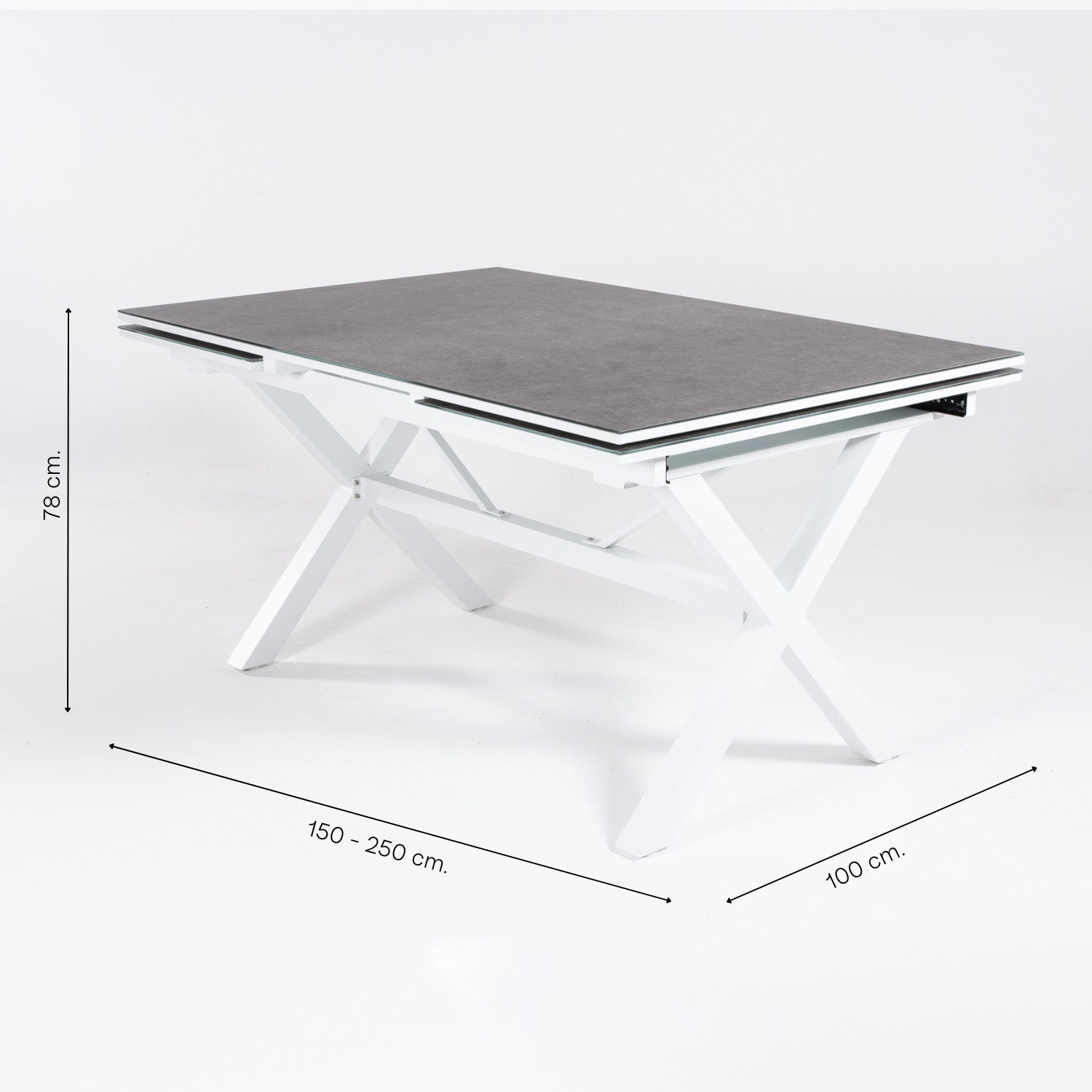 Conjunto De Mesas Y Sillas De Exterior, Reforzado, Aluminio, Color Blanco_4