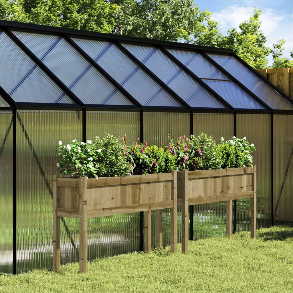 Jardineras Con Patas 2 Uds Madera De Pino Impregnada_1