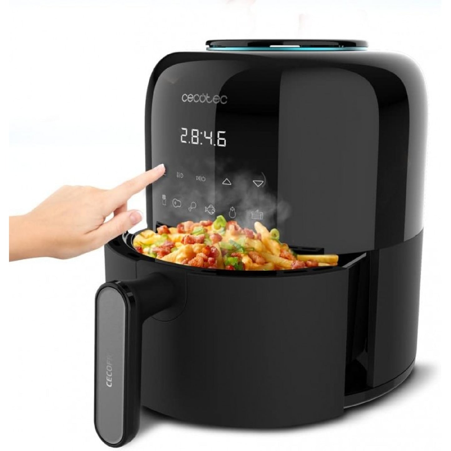 Freidora Sin Aceite De 2,5 L De Aire Caliente Cecofry Pixel 2500 Touch. 1200w, Dietética, Táctil Y Compacta, Temporizador, Control Temperatura, Tecn_1