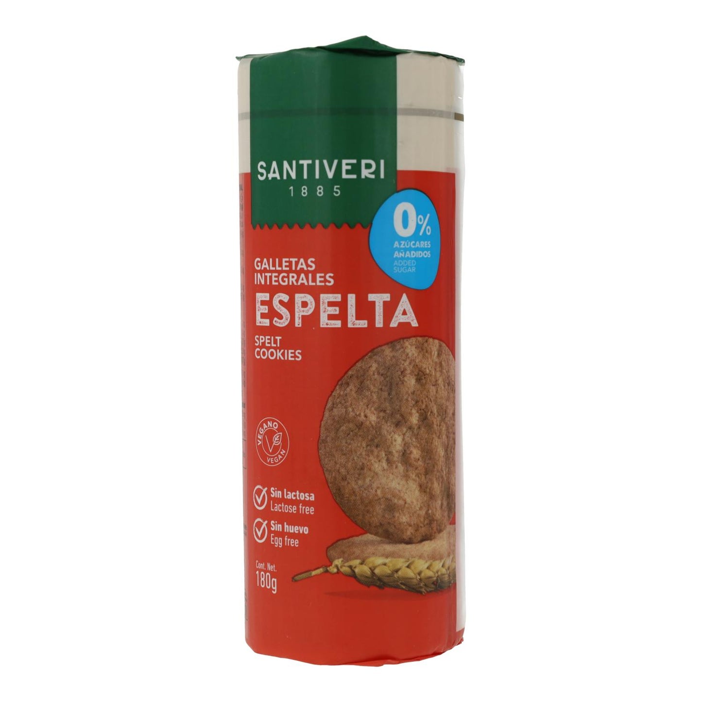 Bolachas integrais de espelta Santiveri 0% açúcares 180 g