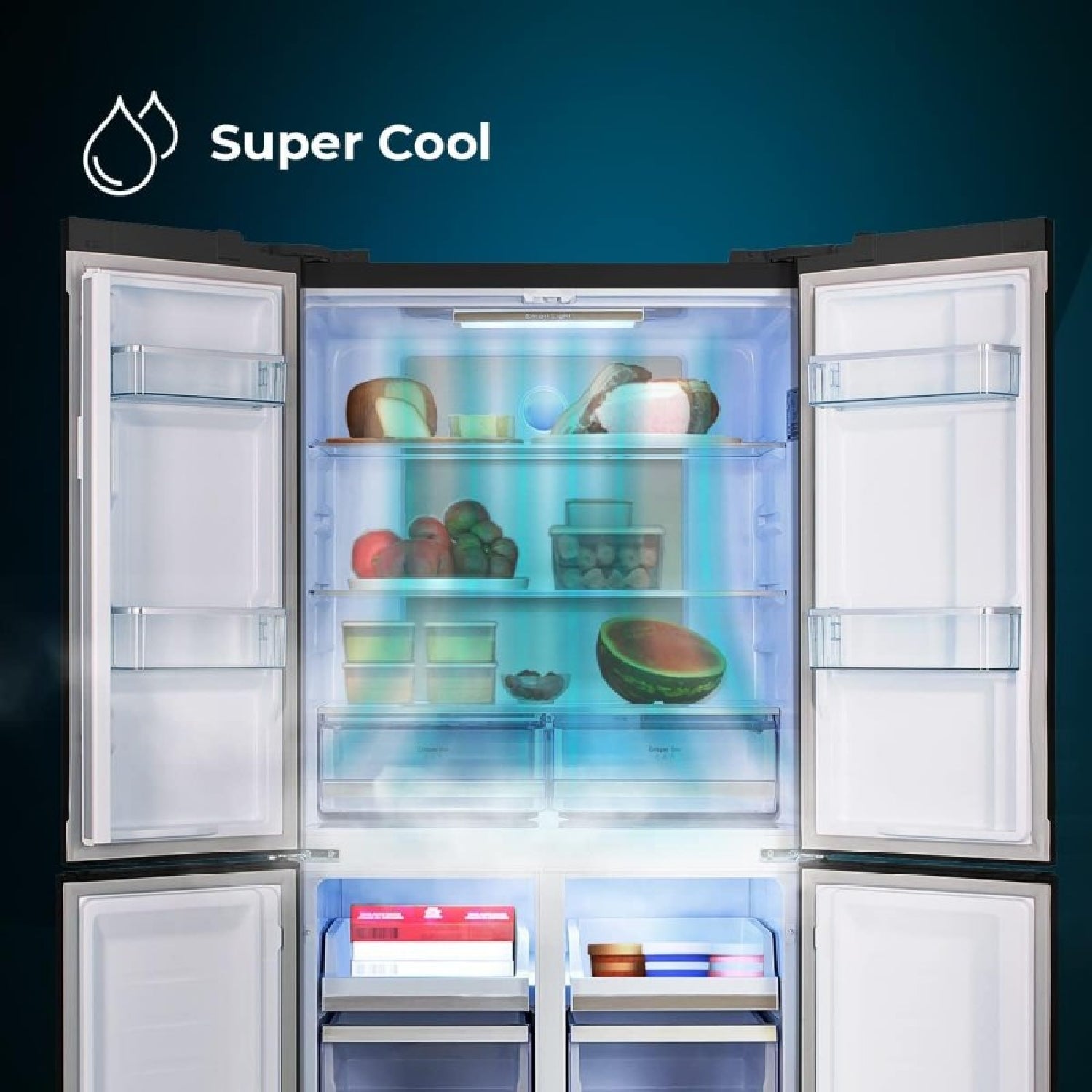 Cecotec Frigorífico 4 Puertas Bolero Coolmarket 4d 490 Glass E_2