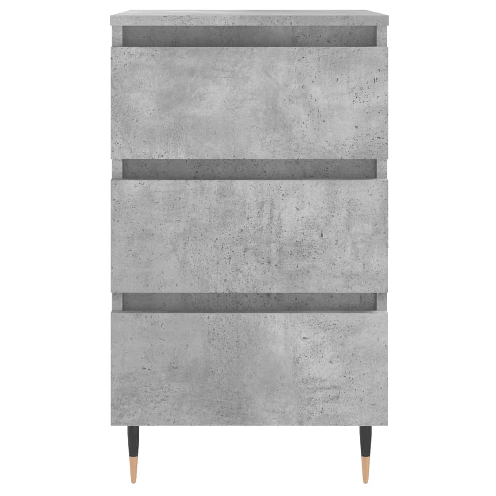 Mesitas Noche 2 Uds Madera Ingeniería Gris Hormigón 40x35x69 Cm_3