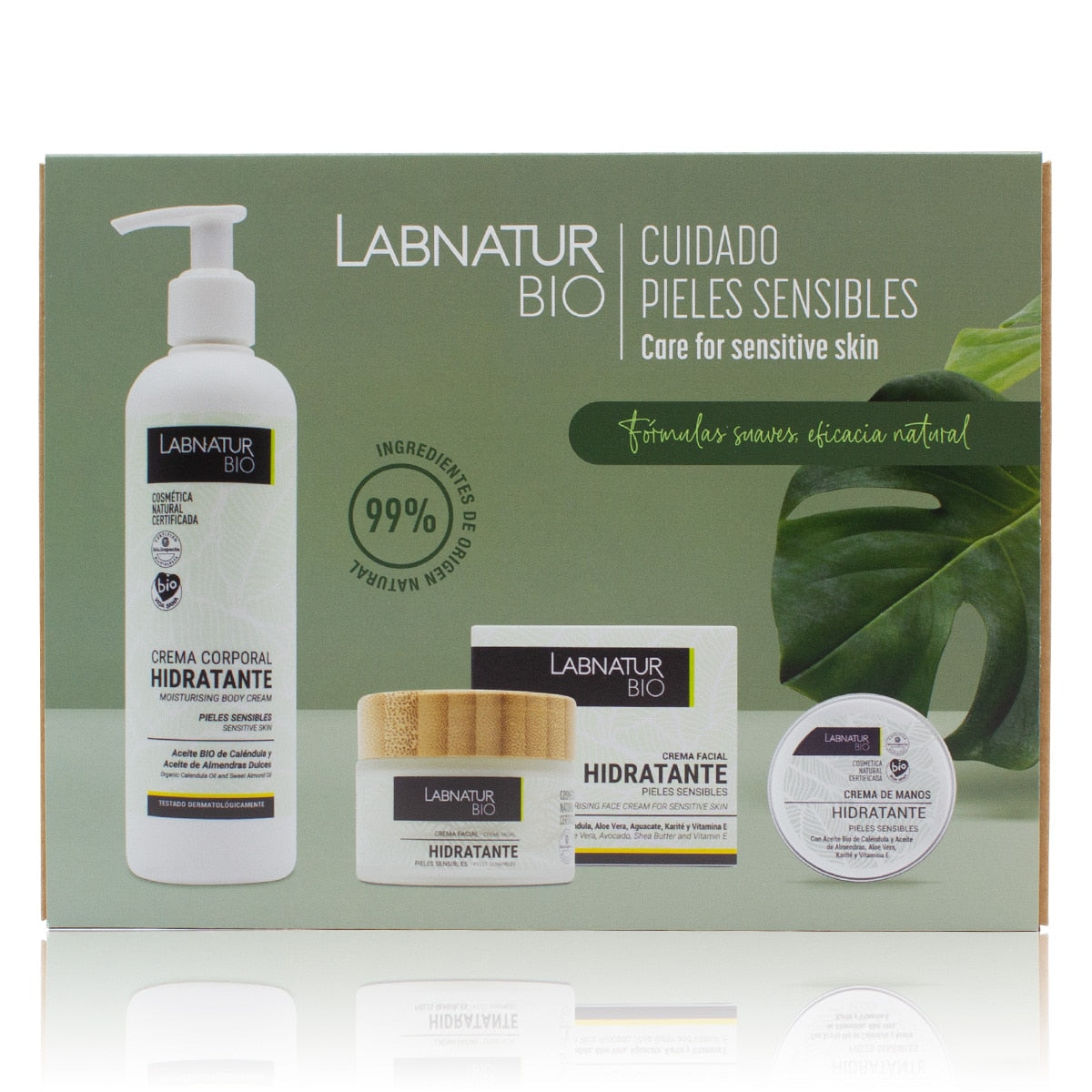 Pack Cuidado de Pieles Sensibles Labnatur Bio | Cremas Corporal, Facial y de Manos | Caléndula Bio | Vegano_0