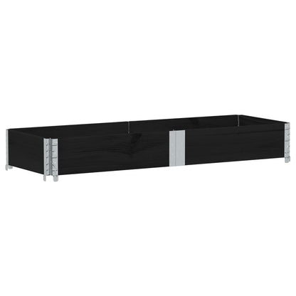 Jardinera De Madera Maciza De Pino Negro 150x50 Cm_0