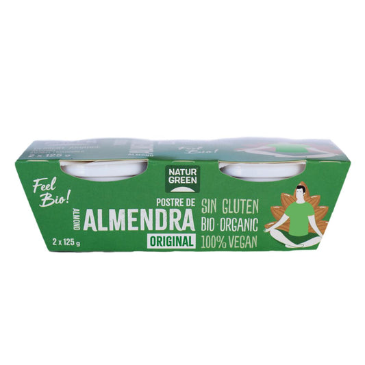 Sobremesa de Baunilha e Amêndoa NaturGreen, 2 x 125 g