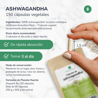 Ashwagandha BIO Planet Garden 150 cápsulas