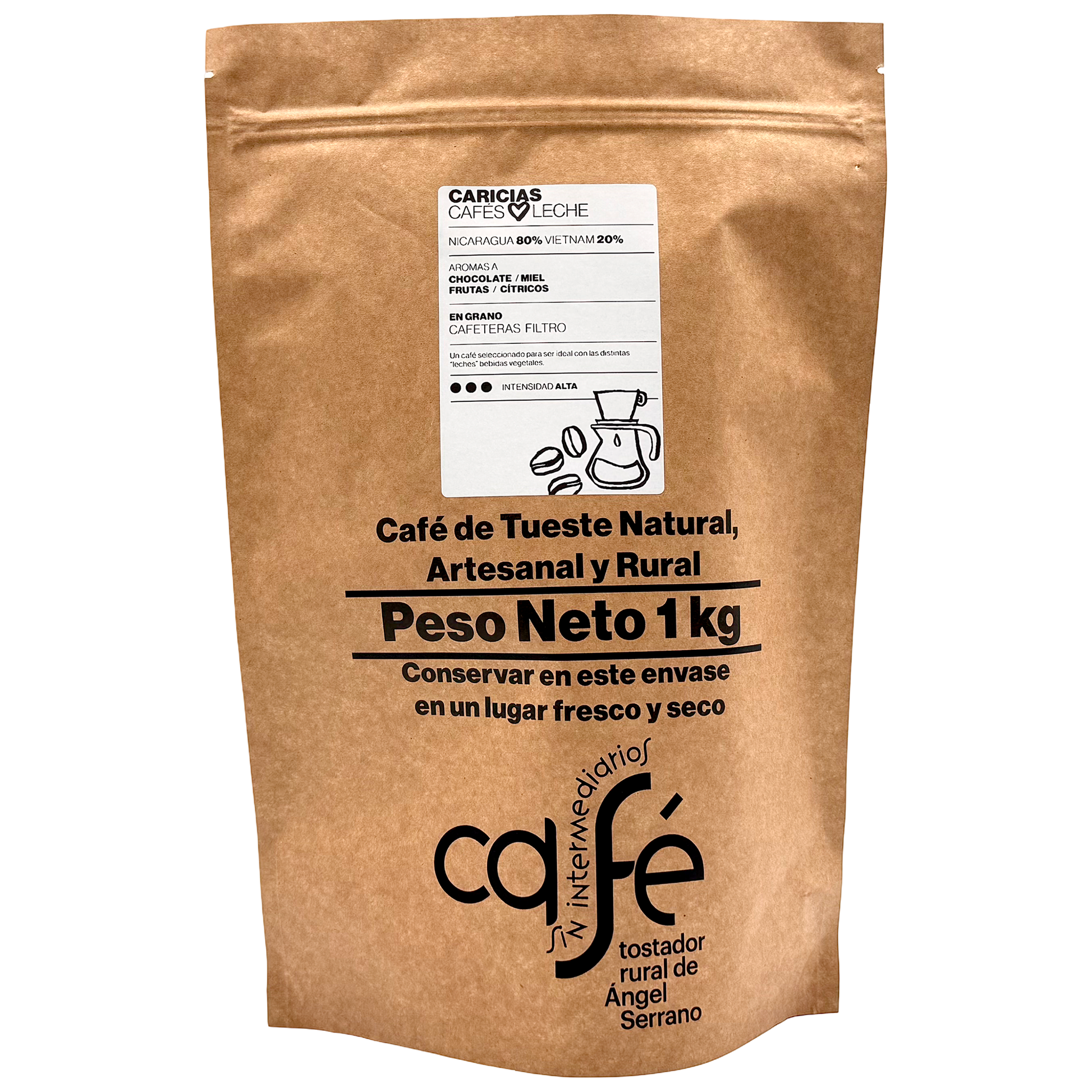 Cafe Sin Intermediarios Café Nicaragua Caricias En Grano Para Filtro 1 Kg_0