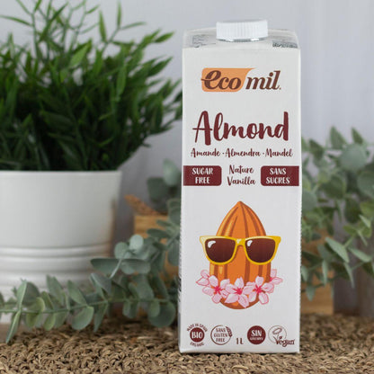 Bebida biológica à base de plantas de amêndoa e baunilha Nature EcoMil 1 L