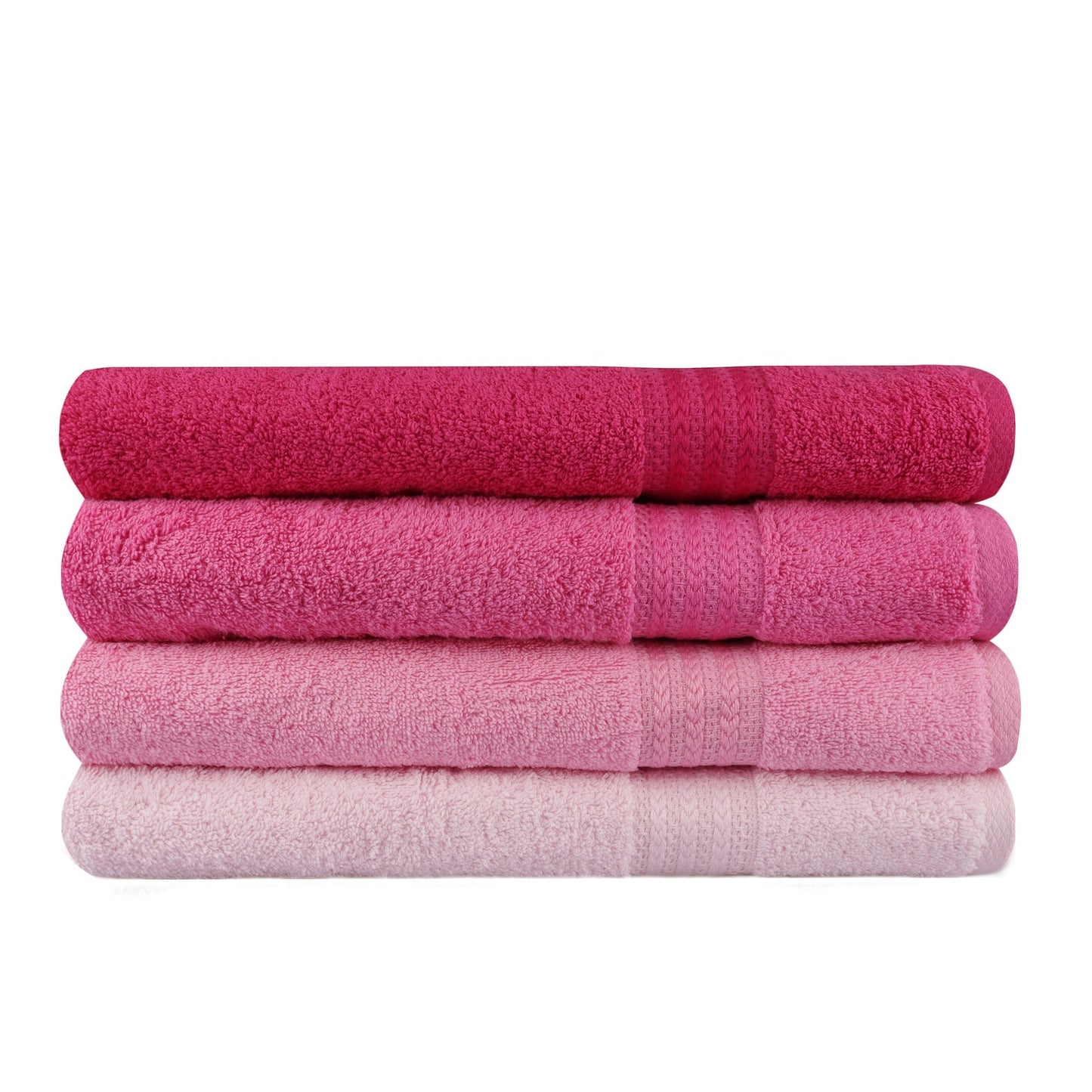 Juego De Toallas De Baño (4 Piezas) Rosa Claro, Rosa, Rosa Palo, Fucsia_1