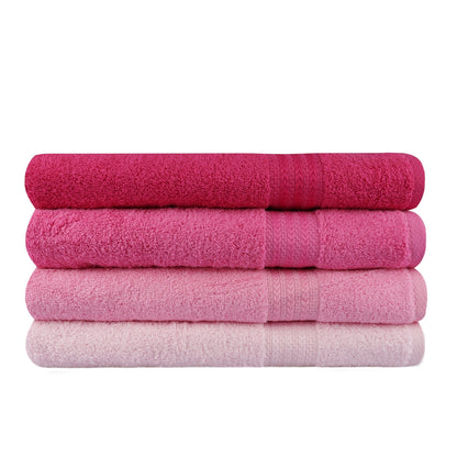 Juego De Toallas De Baño (4 Piezas) Rosa Claro, Rosa, Rosa Palo, Fucsia_1