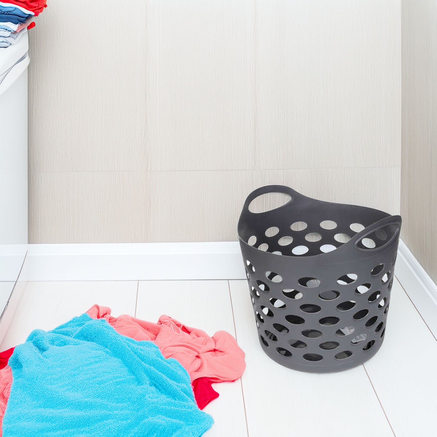 Wellhome - Cesto Para La Colada Gris 28 L_3