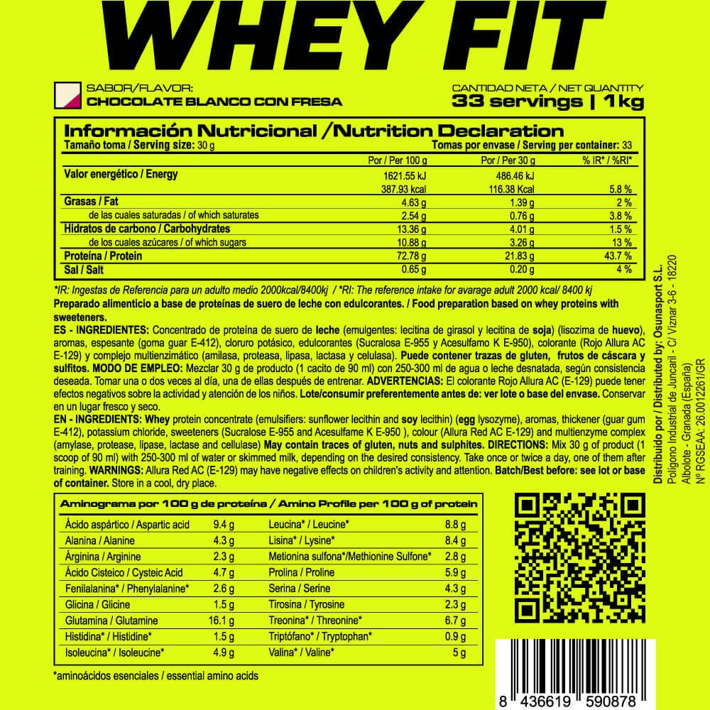 Whey Fit - 1kg - Chocolate Blanco Con Fresa - Aumenta La Masa Muscular - Masmusculo_5