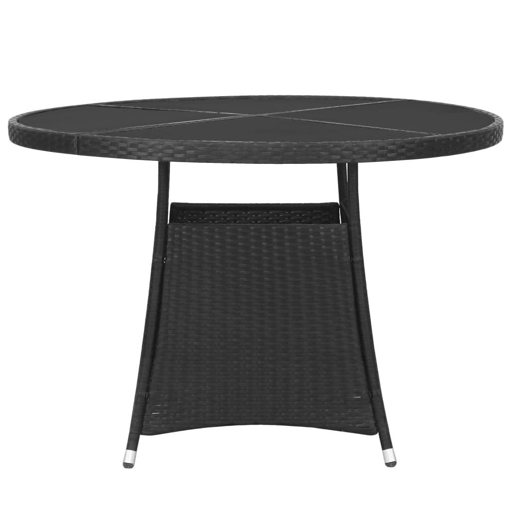 Vidaxl Juego De Comedor Para Jardín 7 Piezas Ratán Sintético Negro_3