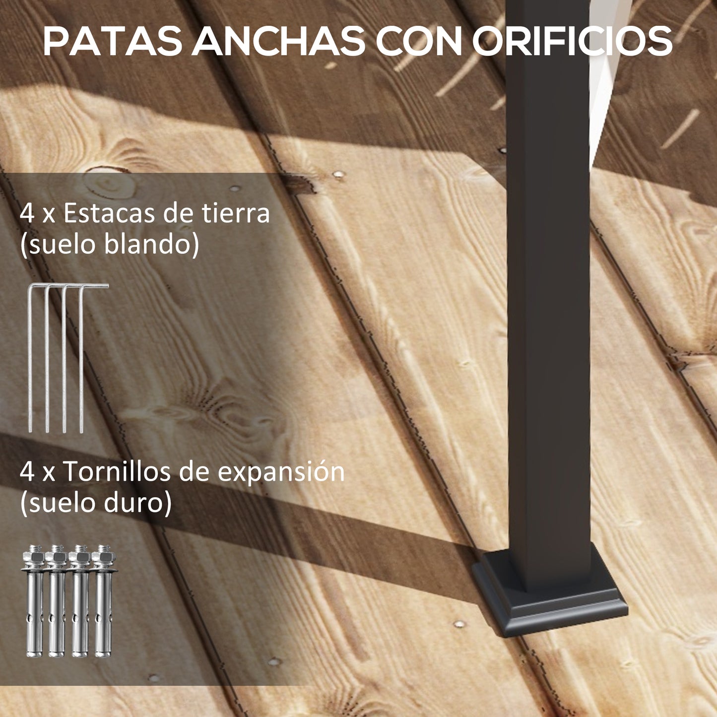 Outsunny Pérgola De Pared 4x3 M Con Techo Retráctil De Poliéster Crema Y Gris_5