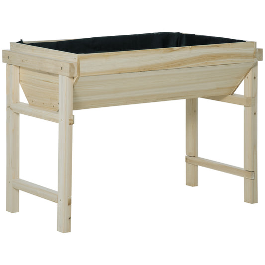 Outsunny Huerto Urbano Elevado De Madera 108,5x60x80 Cm Para Cultivos Plantas_0
