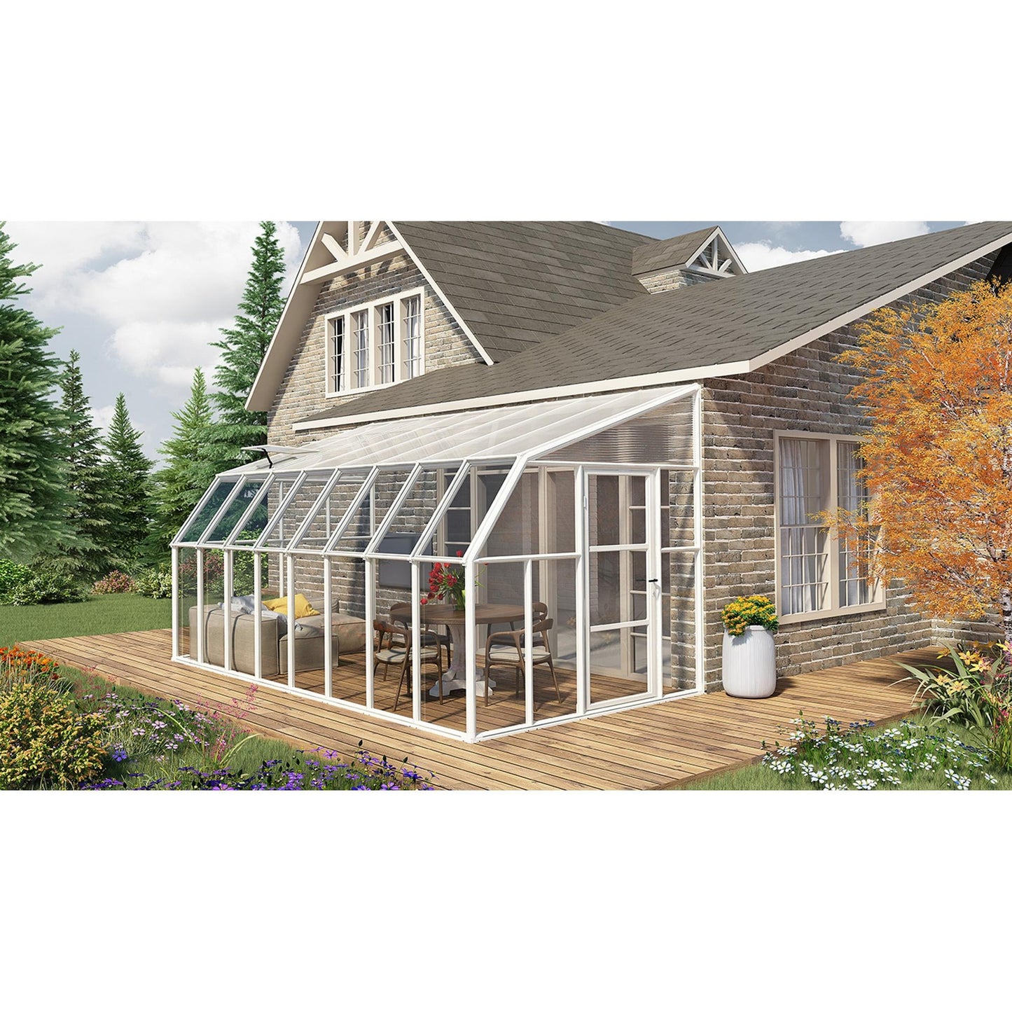 Pérgola fechada para solário 508x257 cm 