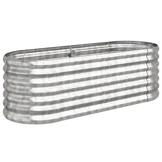 Jardinera De Acero Galvanizado Plateado 114x40x68 Cm_0