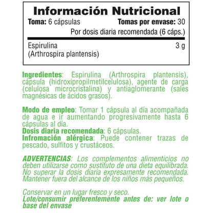 Espirulina 500mg - 180 Cápsulas Vegetales - Espirulina - Smart Supplements_4